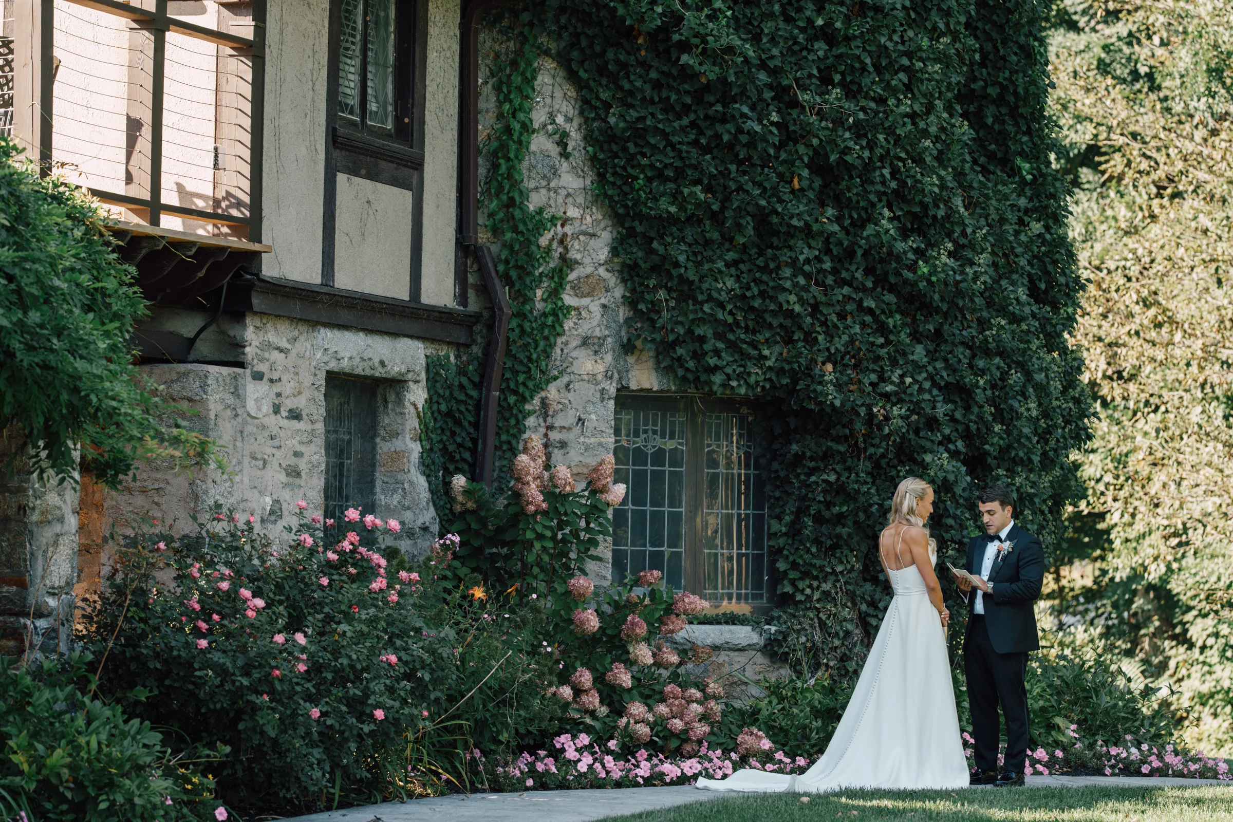 An intimate moment on a New England wedding day